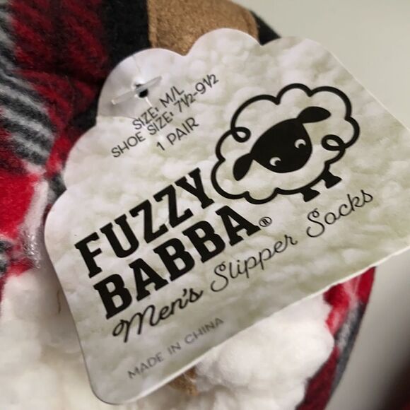 2 pair Fuzzy Babba slipper socks New sz 7-1/2 to 91/2 M/L - Picture 5 of 5